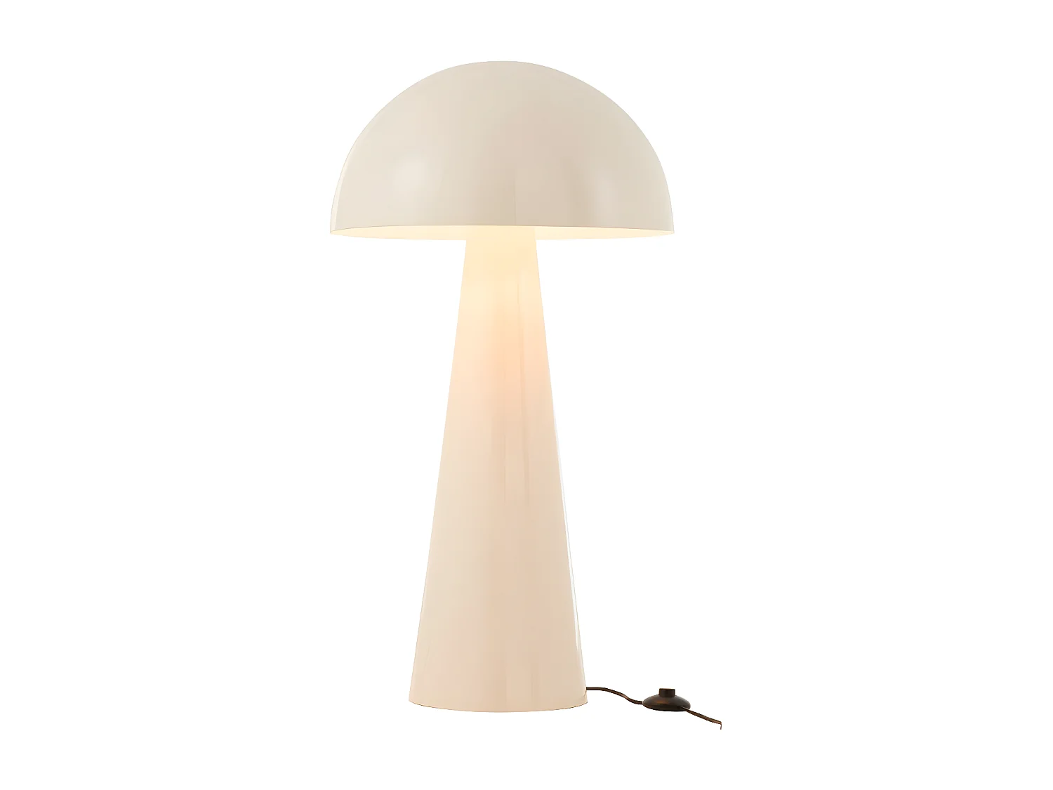Lampadaire "Champignon Brillant" 99cm Blanc