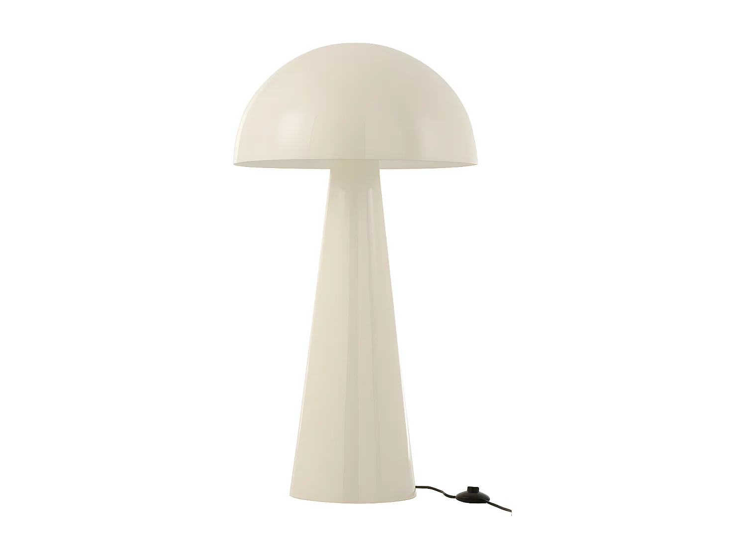 Lampadaire "Champignon Brillant" 99cm Blanc