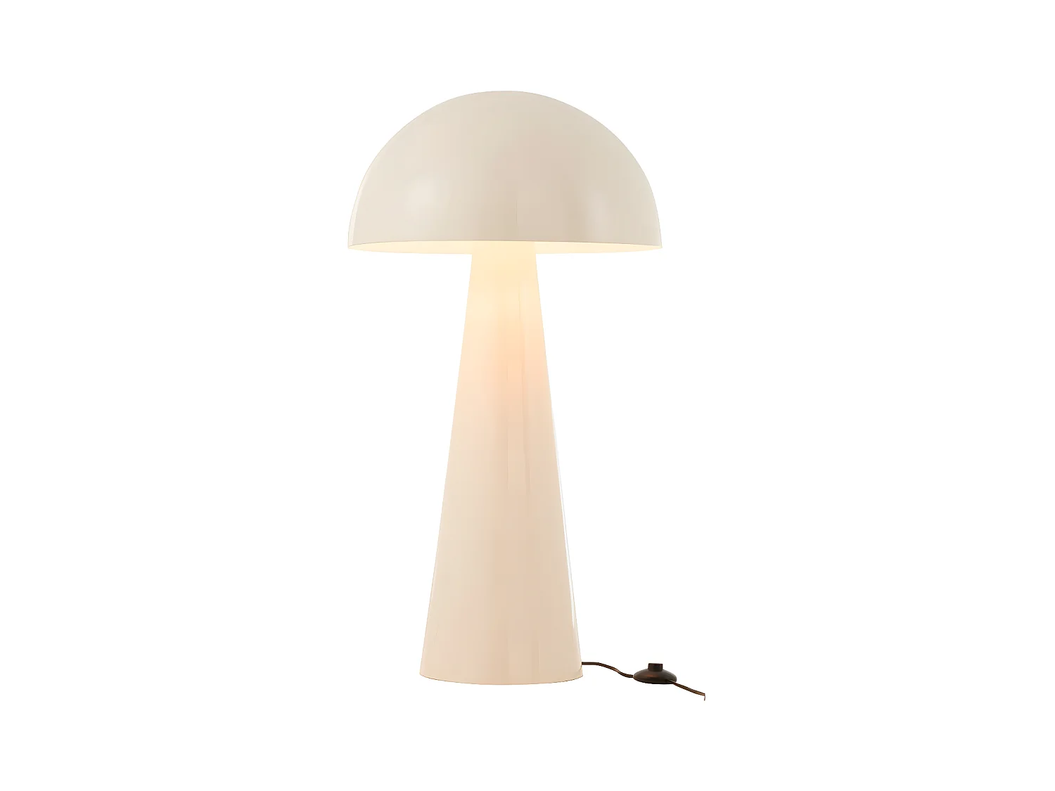 Lampadaire "Champignon Brillant" 99cm Blanc