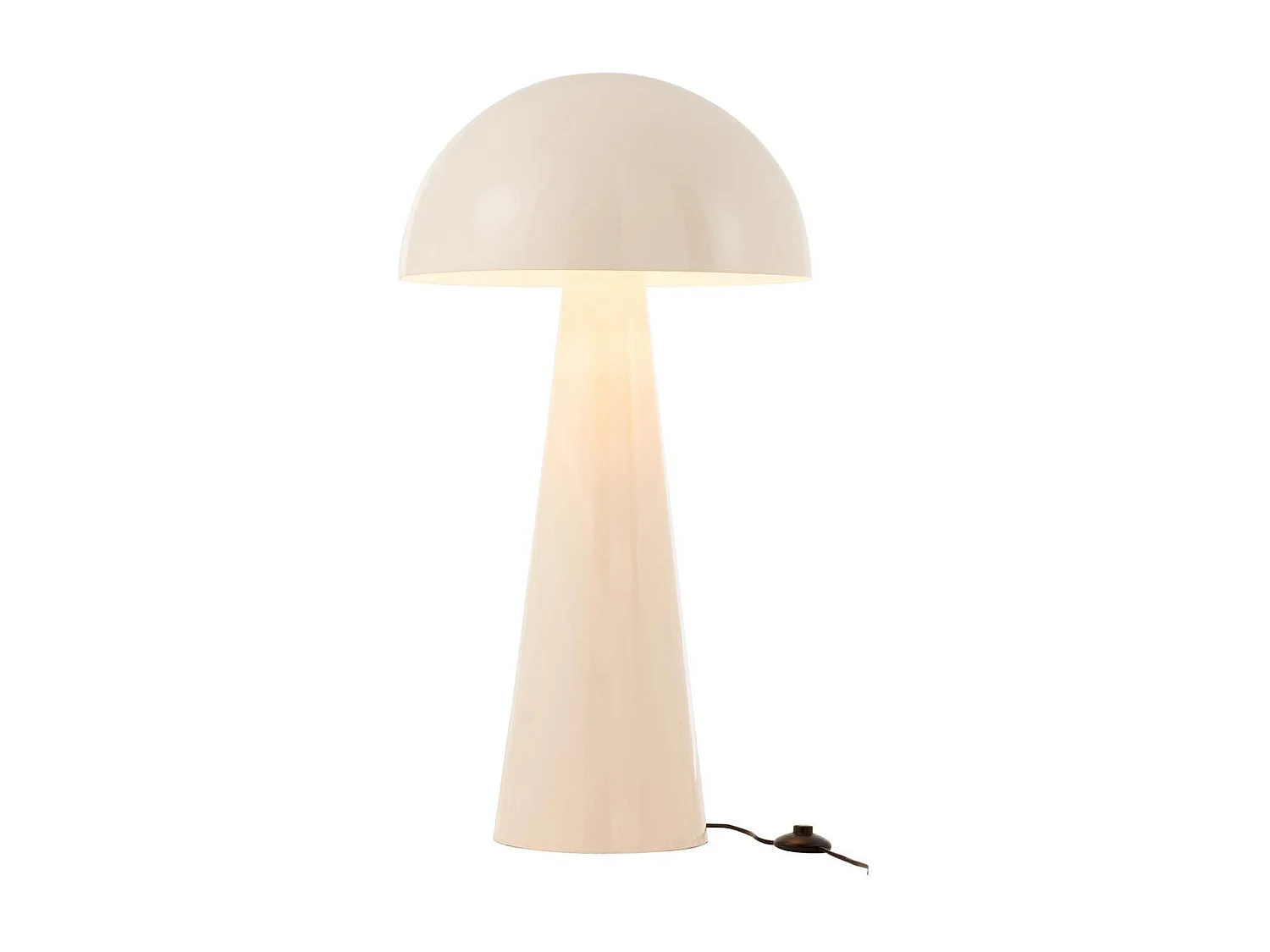 Lampadaire "Champignon Brillant" 99cm Blanc