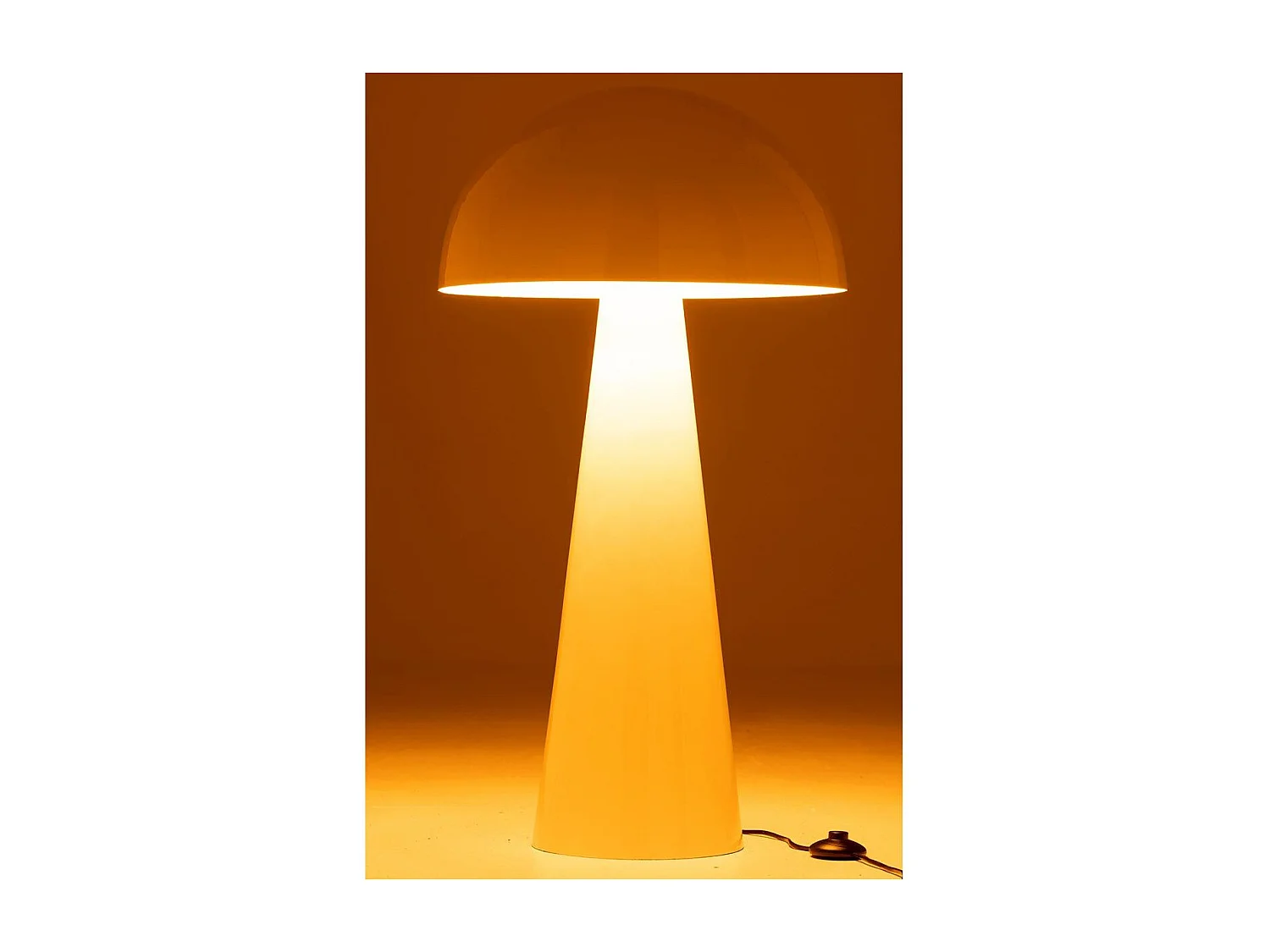 Lampadaire "Champignon Brillant" 99cm Blanc