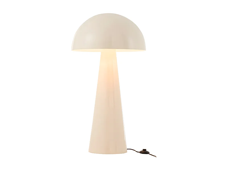 Lampadaire "Champignon Brillant" 99cm Blanc