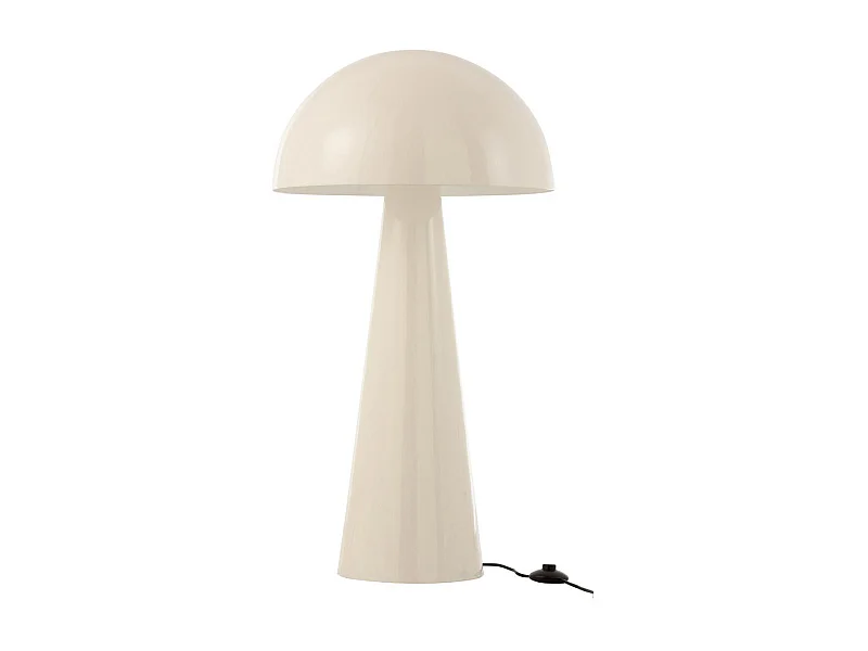 Lampadaire "Champignon Brillant" 99cm Blanc