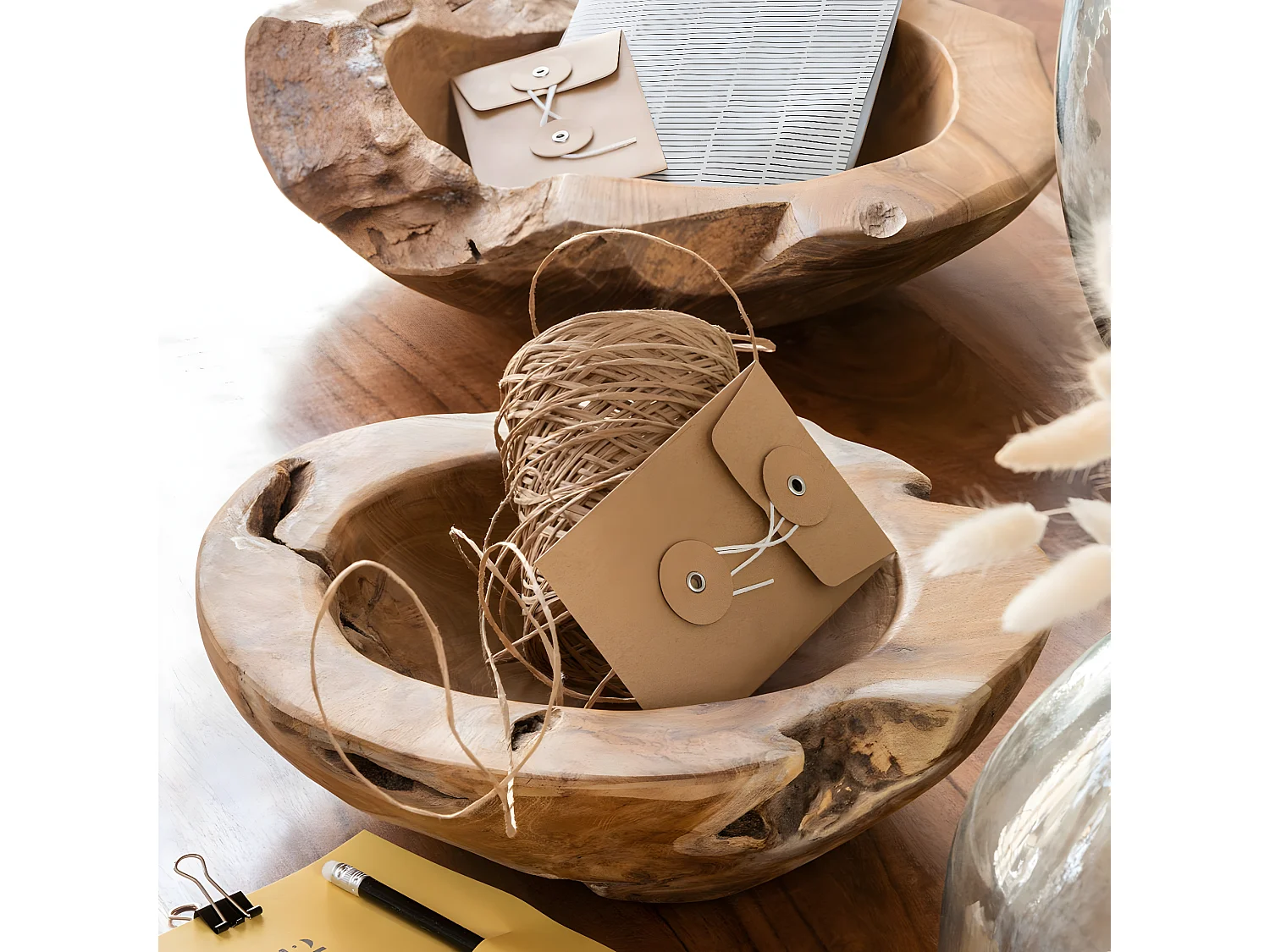 Coupelle Déco en Bois "Igor" 50cm Naturel