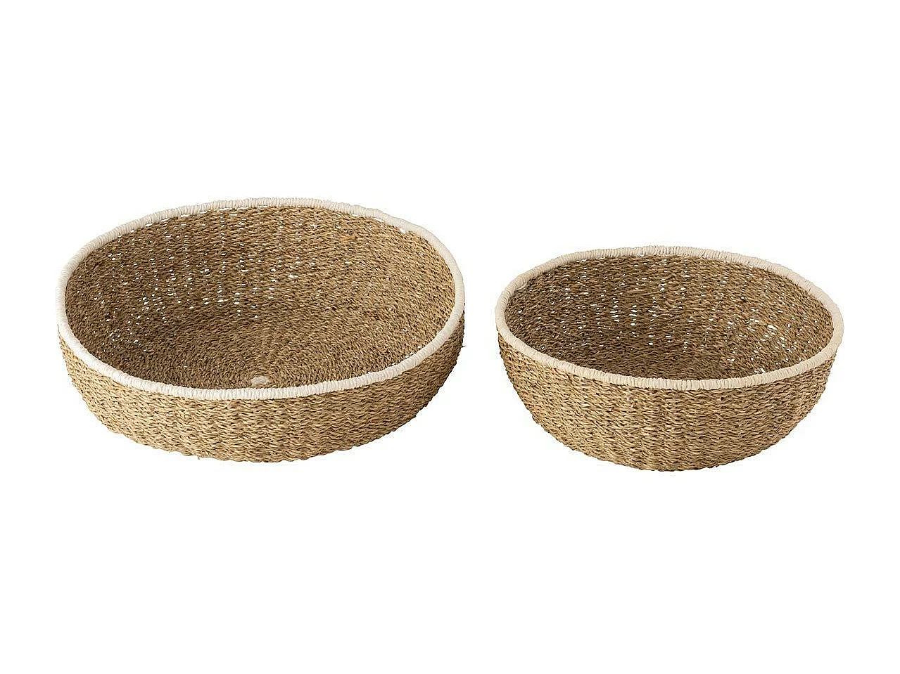 Lot de 2 Coupelles Déco "Bord" 46cm Naturel