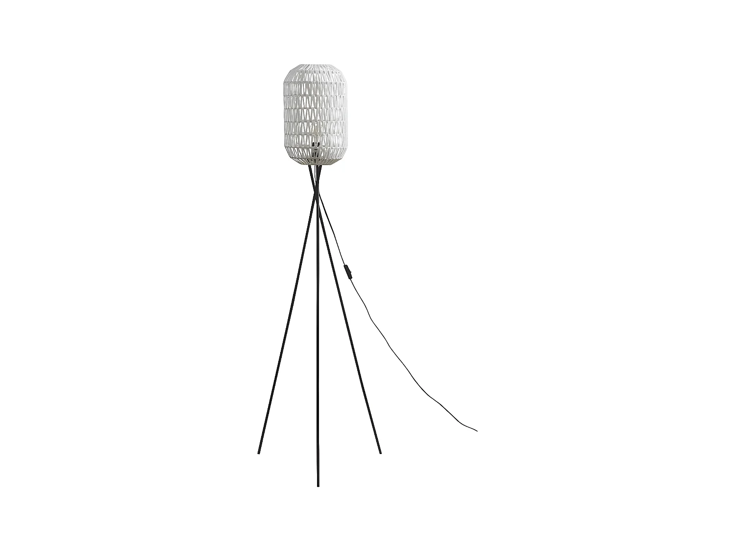 Lampadaire Trépied Design "Richey" 150cm Blanc