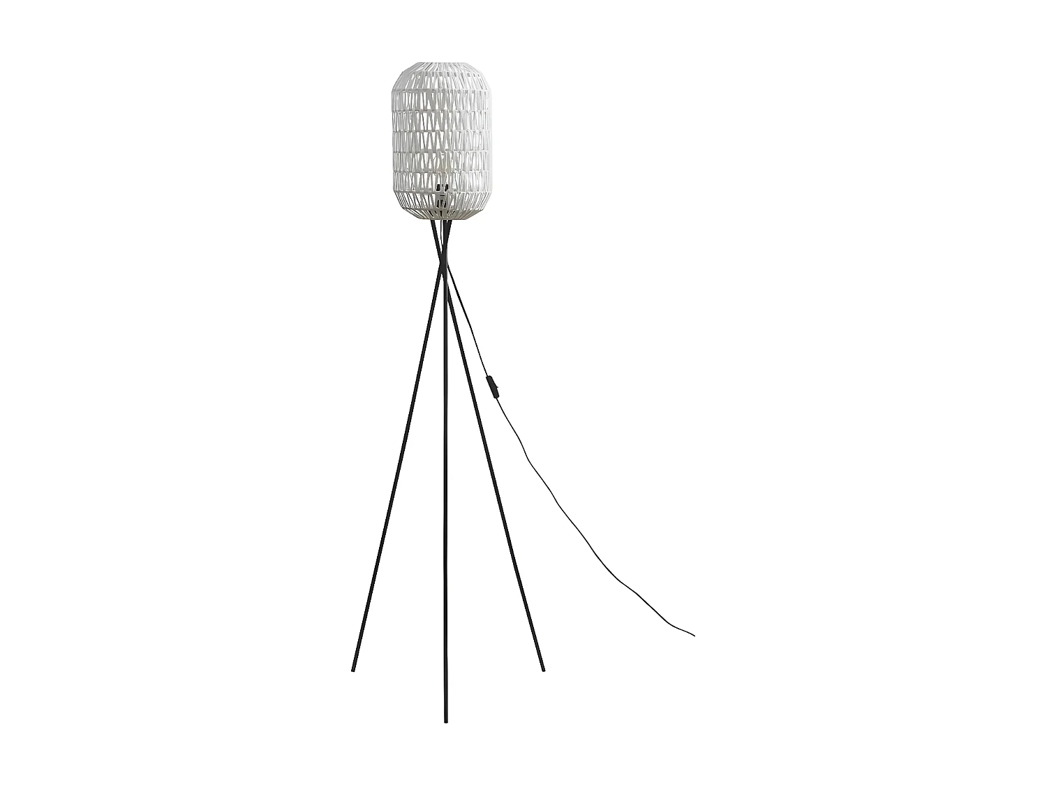 Lampadaire Trépied Design "Richey" 150cm Blanc