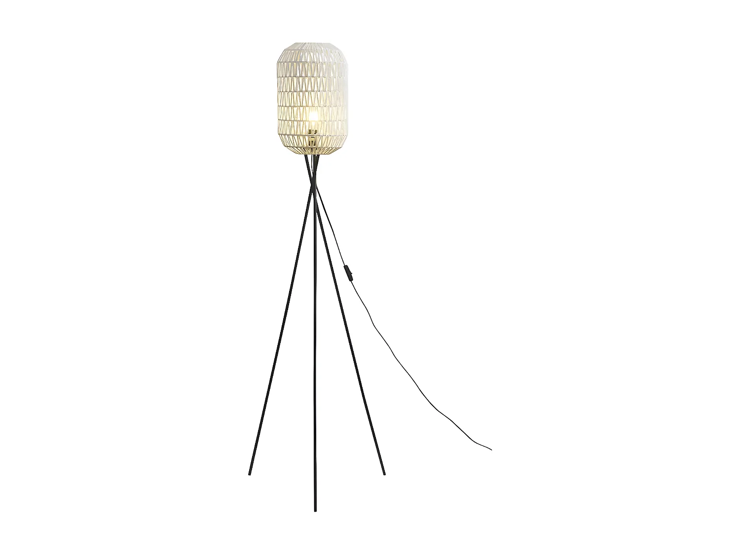 Lampadaire Trépied Design "Richey" 150cm Blanc