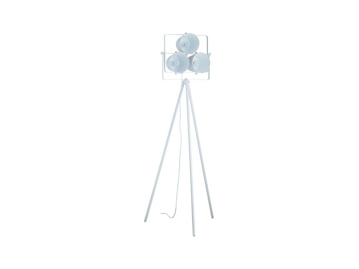 Lampadaire - 3 projecteurs - L 40 x l 20 x H 152 cm - Blanc