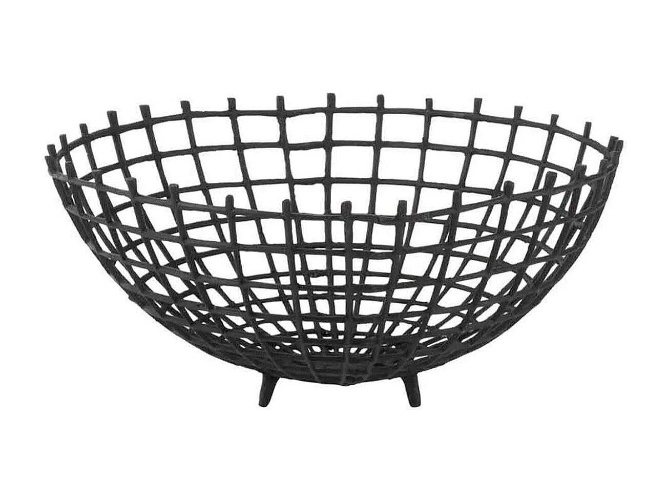 Coupelle Déco en Métal "Odario" 46cm Noir