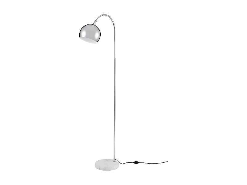 Lampadaire Arc en Marbre "Eureka" 155cm Argent