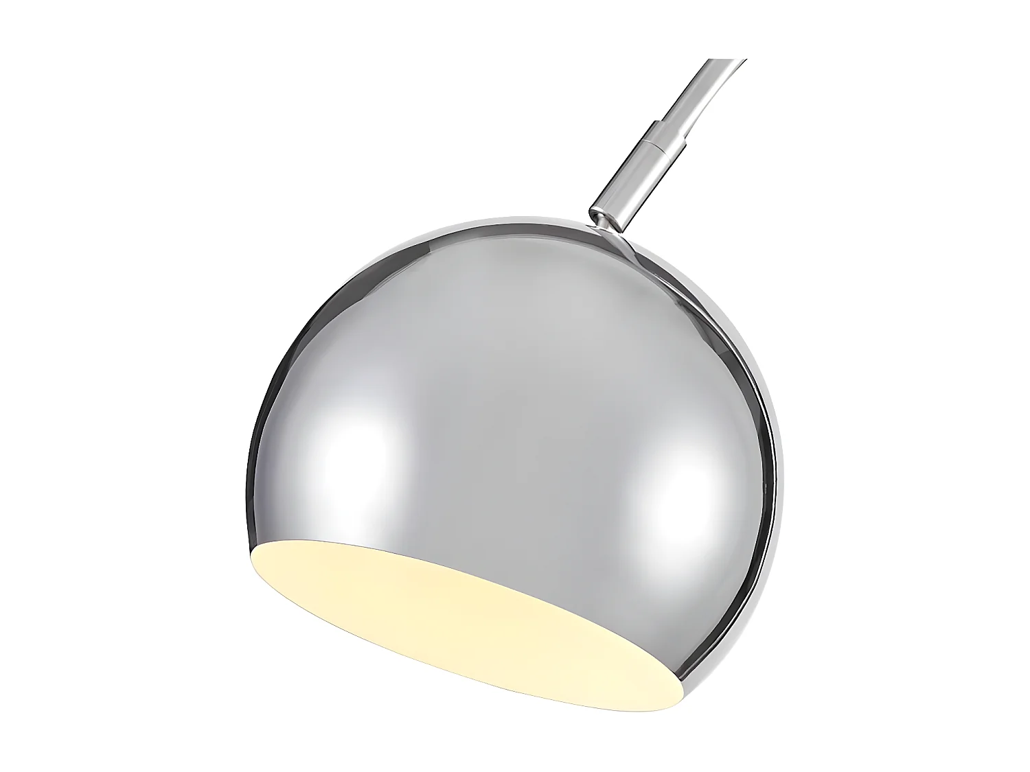 Lampadaire Arc en Marbre "Eureka" 155cm Argent