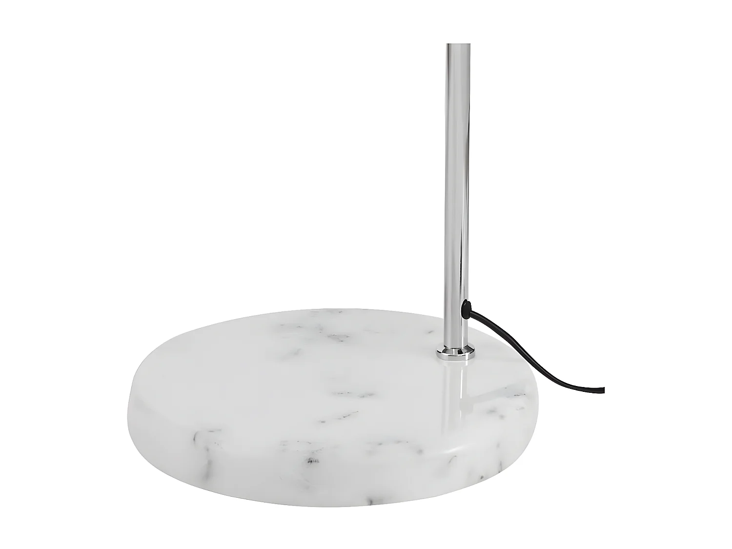 Lampadaire Arc en Marbre "Eureka" 155cm Argent