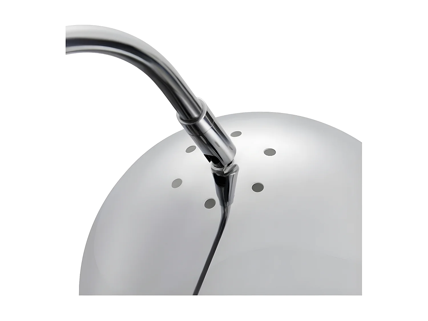 Lampadaire Arc en Marbre "Eureka" 155cm Argent