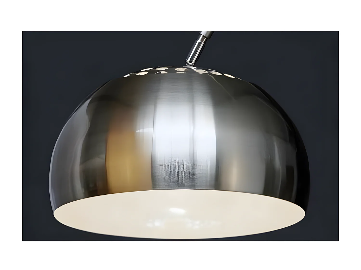 Lampadaire Design "Arc XXL" 245cm Argent