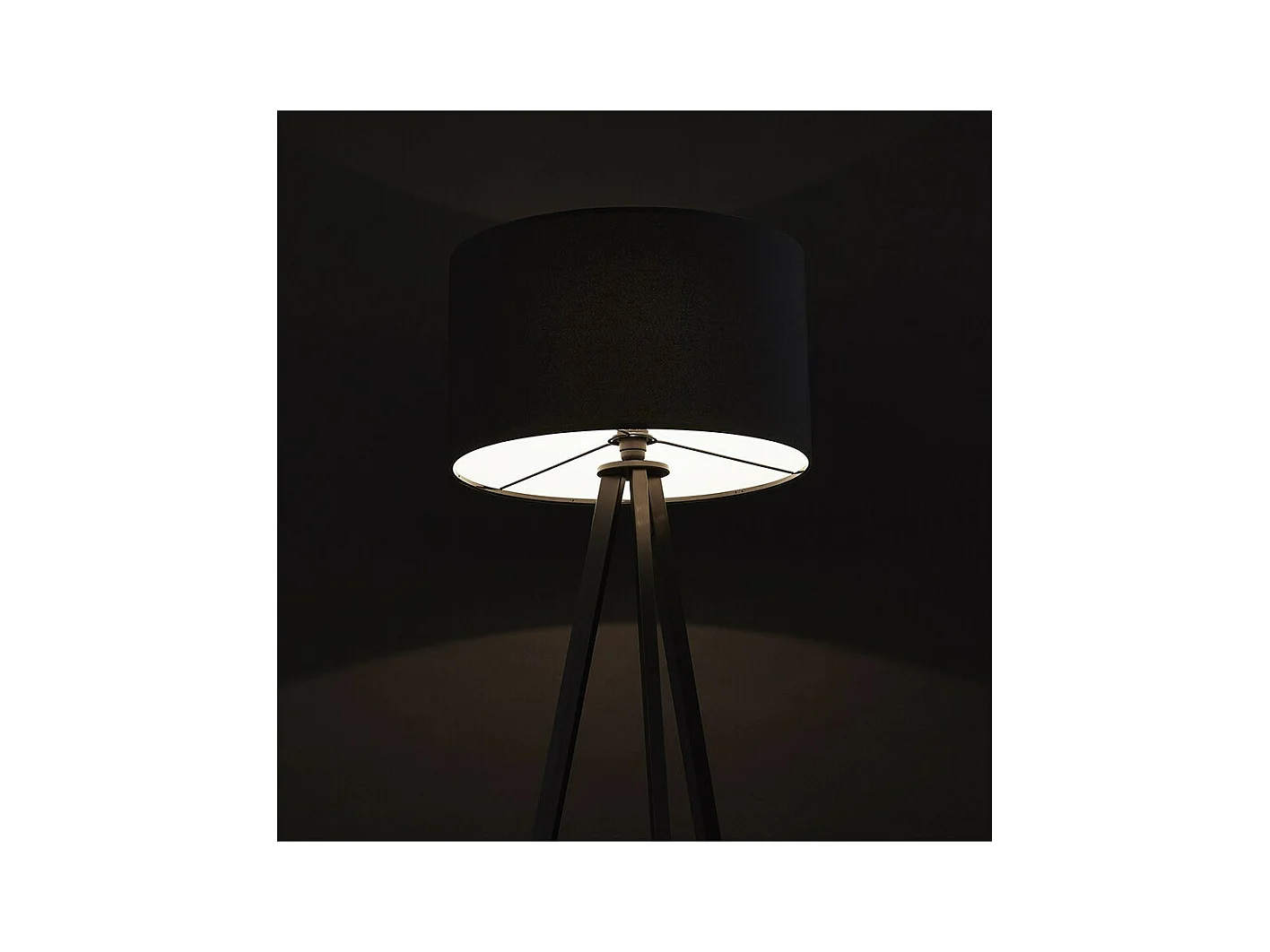 Lampadaire Trépied "Fidelio" 159cm Noir