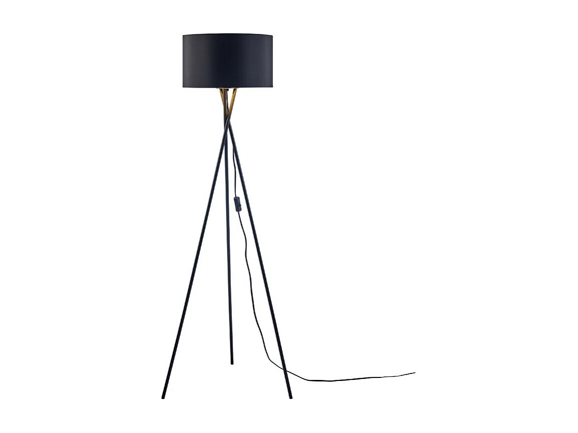 Lampadaire Trépied Design "Lavina" 140cm Noir