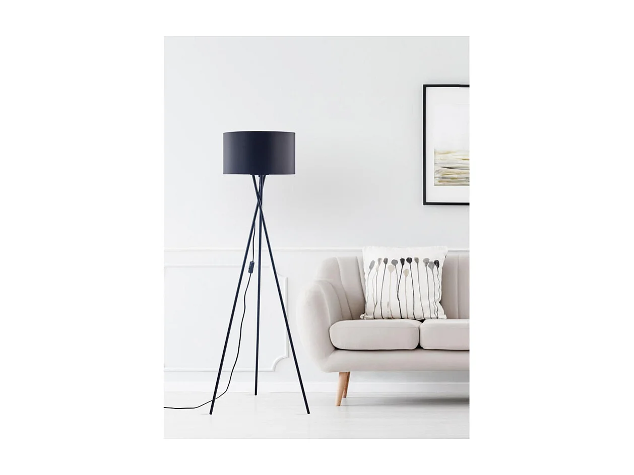 Lampadaire Trépied Design "Lavina" 140cm Noir