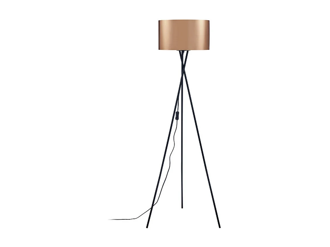 Lampadaire Trépied Design "Lewistown" 140cm Noir