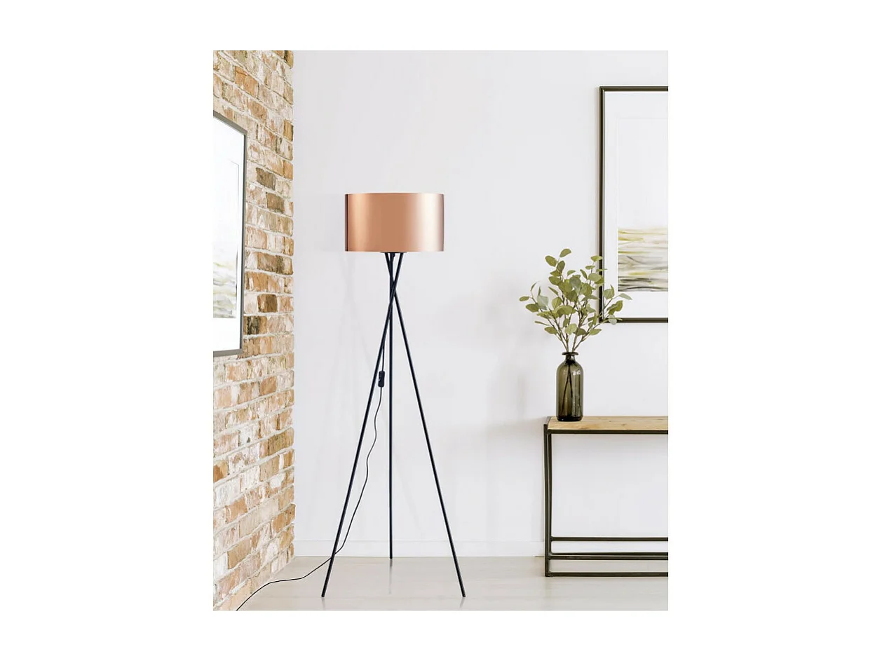 Lampadaire Trépied Design "Lewistown" 140cm Noir