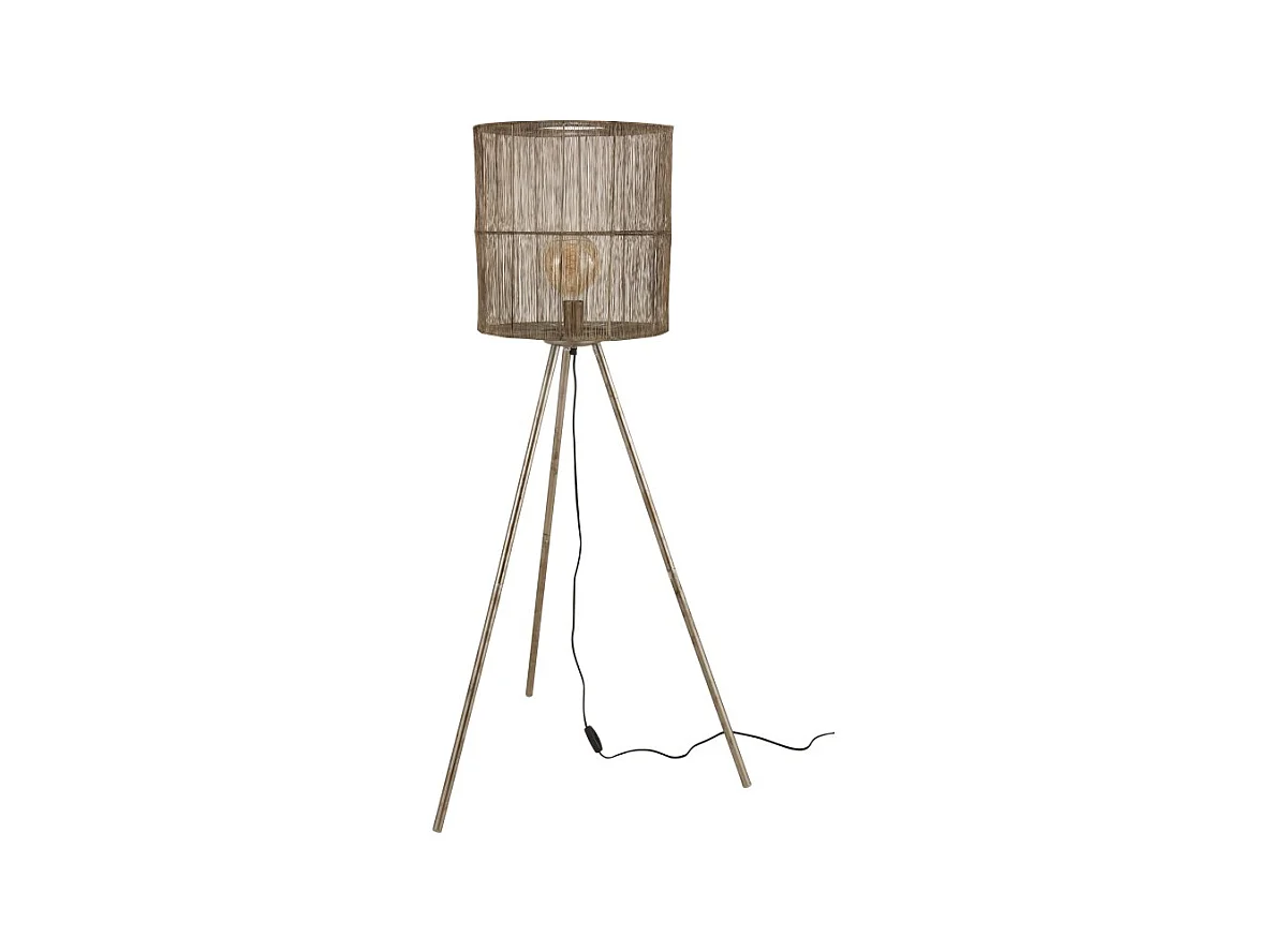 Lampadaire Trépied en Métal "Lofty" 136cm Rouille