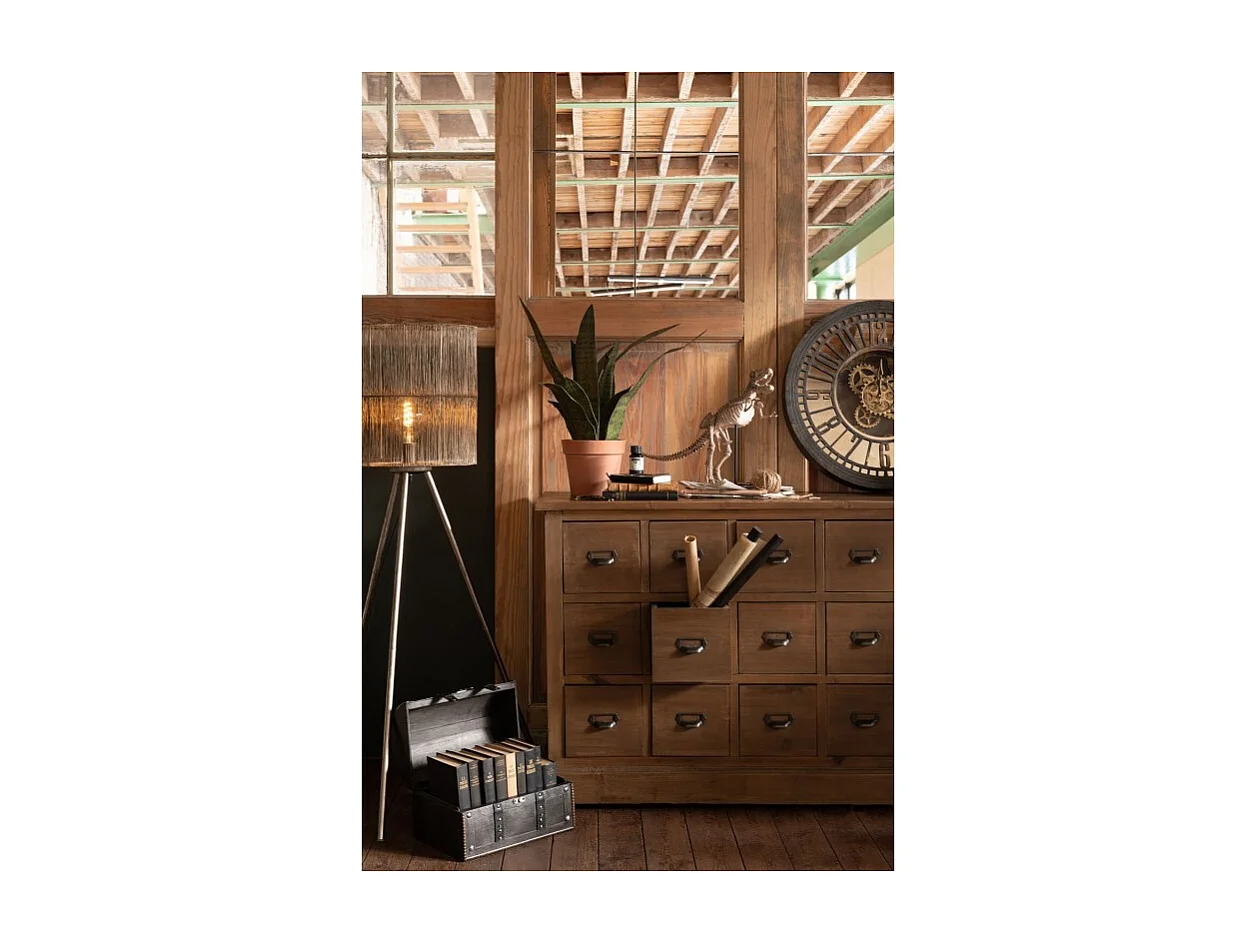 Lampadaire Trépied en Métal "Lofty" 136cm Rouille