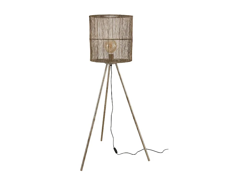 Lampadaire Trépied en Métal "Lofty" 136cm Rouille