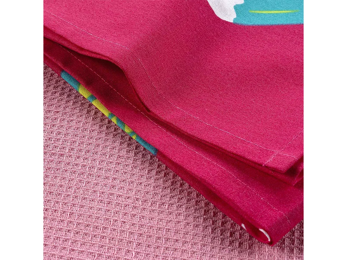 Lot de 2 Torchons Enfant "Mini Fée" 50x70cm Rose