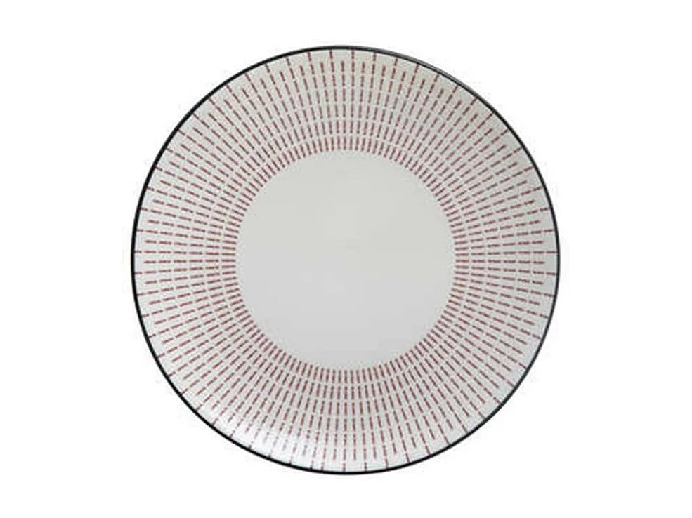 Service de Table 18 Pièces "Lunis" 27cm Rouge