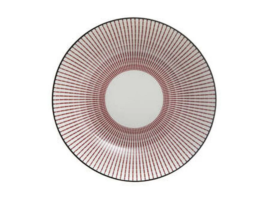 Service de Table 18 Pièces "Lunis" 27cm Rouge