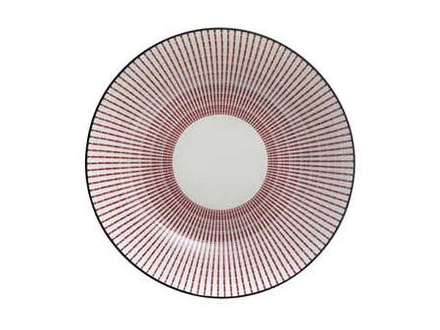 Service de Table 18 Pièces "Lunis" 27cm Rouge