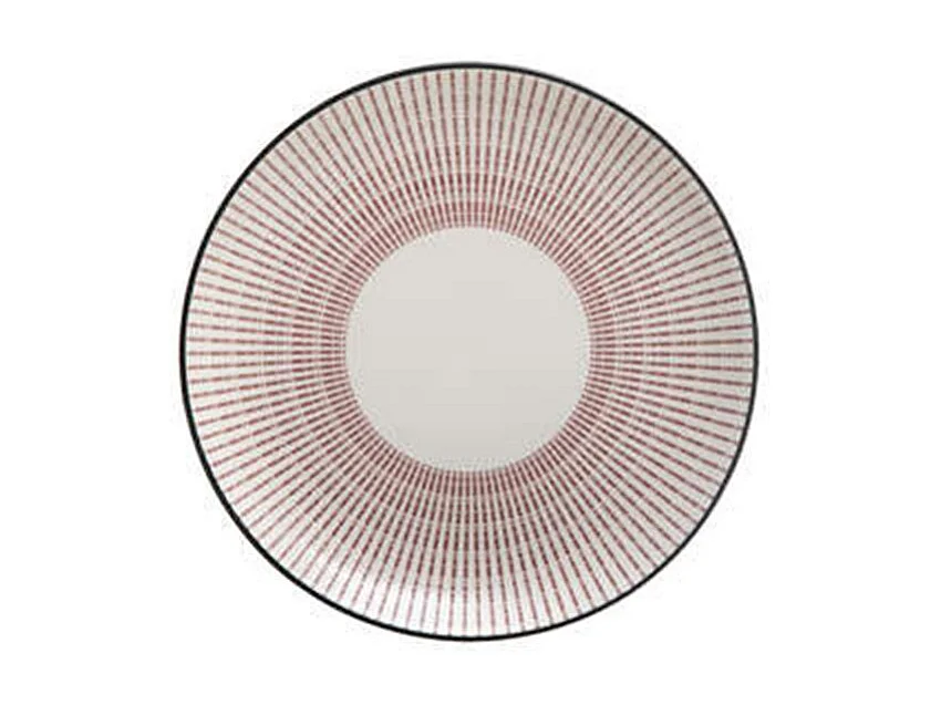 Service de Table 18 Pièces "Lunis" 27cm Rouge