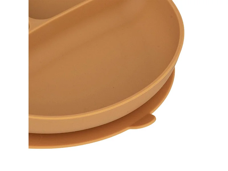 Set Repas Enfant en Silicone "Yum" 21cm Moutarde