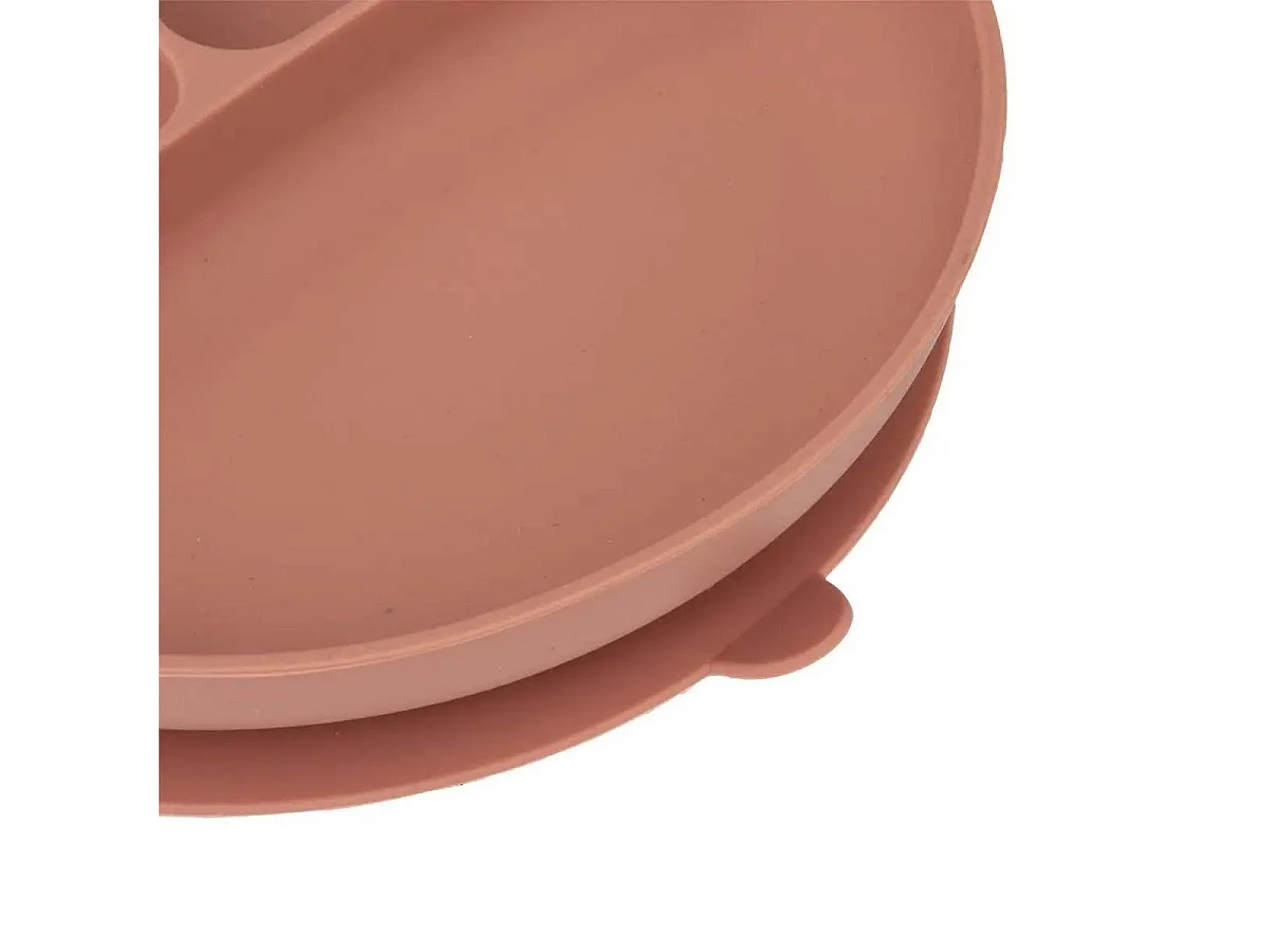 Set Repas Enfant "Silicone" 17cm Terracotta