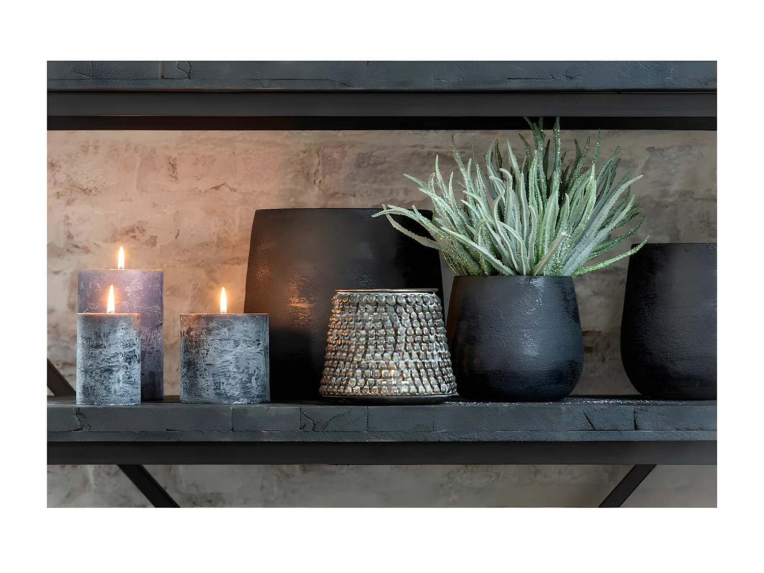 Cache-Pot en Céramique "Irrégulier" 22cm Noir