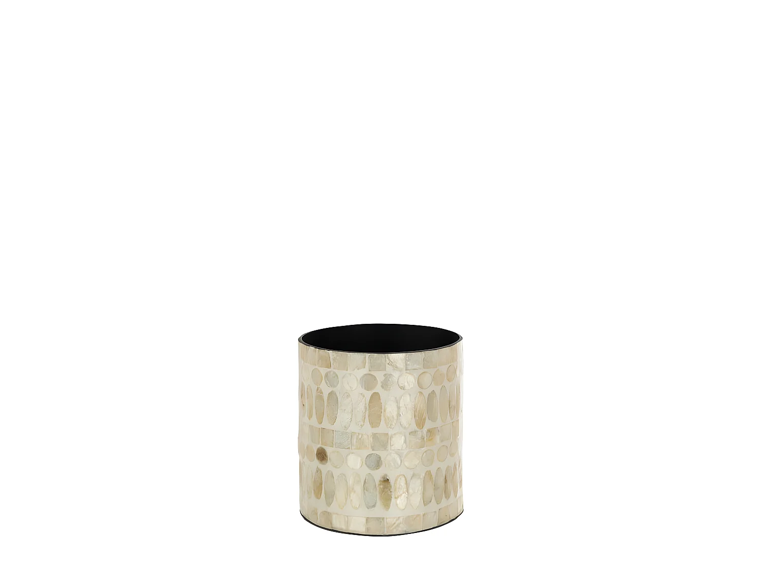 Cache-Pot Imprimé Design "Delta" 15cm Beige