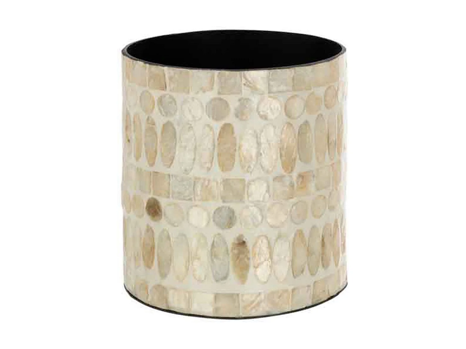 Cache-Pot Imprimé Design "Delta" 15cm Beige