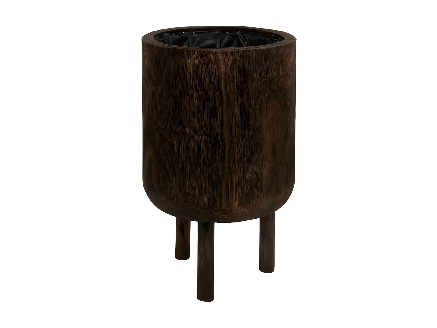 Cache-Pot sur Pied en Bois "Froto" 45cm Marron