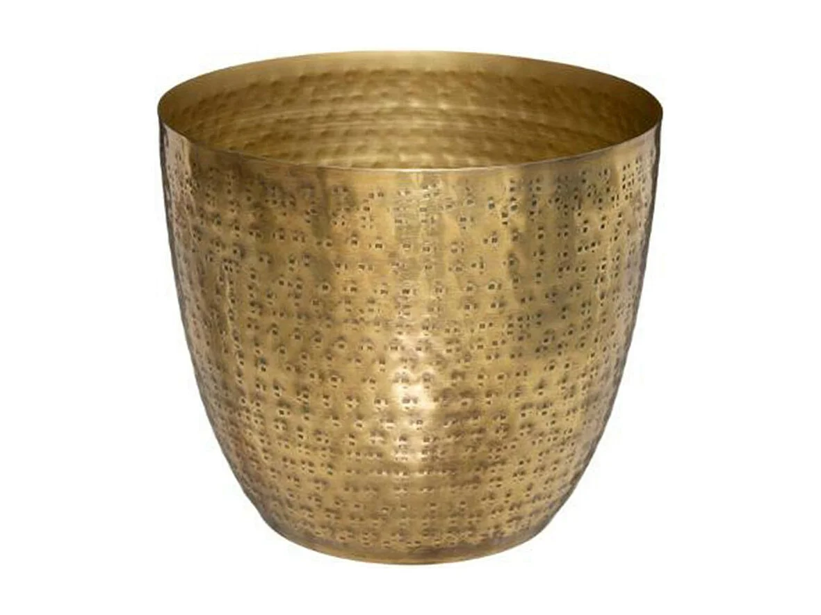 Pot de Fleurs Déco en Métal "Oasis" 18cm Or