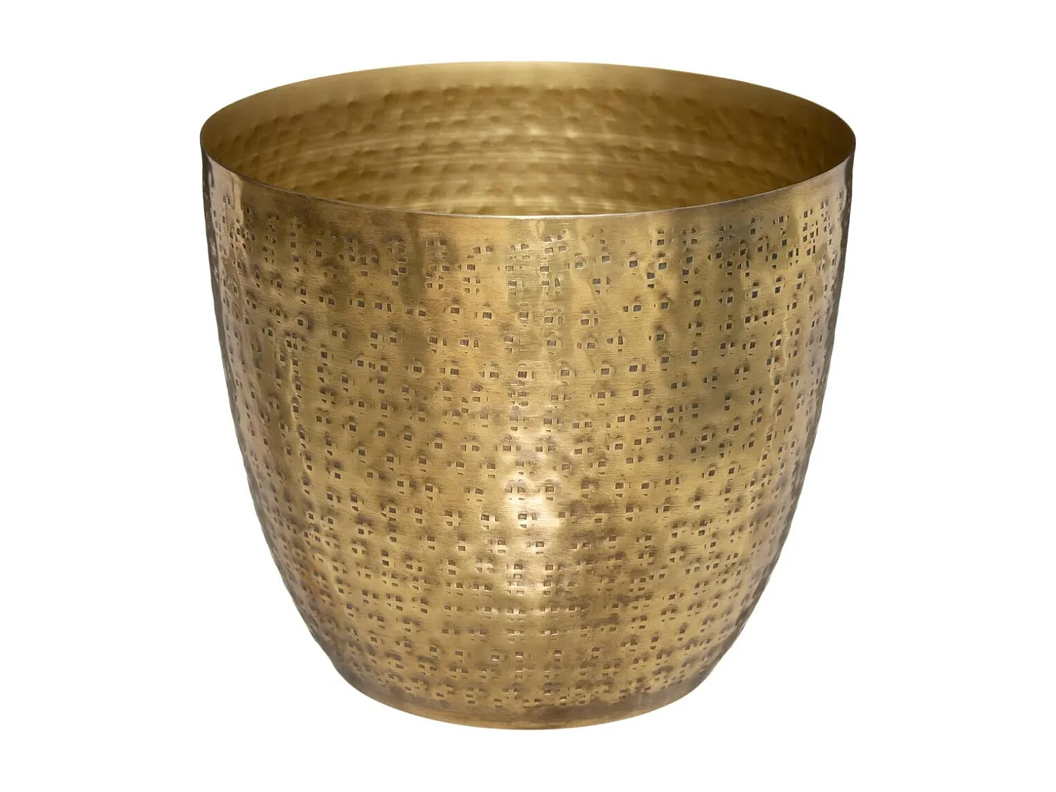 Pot de Fleurs Déco en Métal "Oasis" 18cm Or