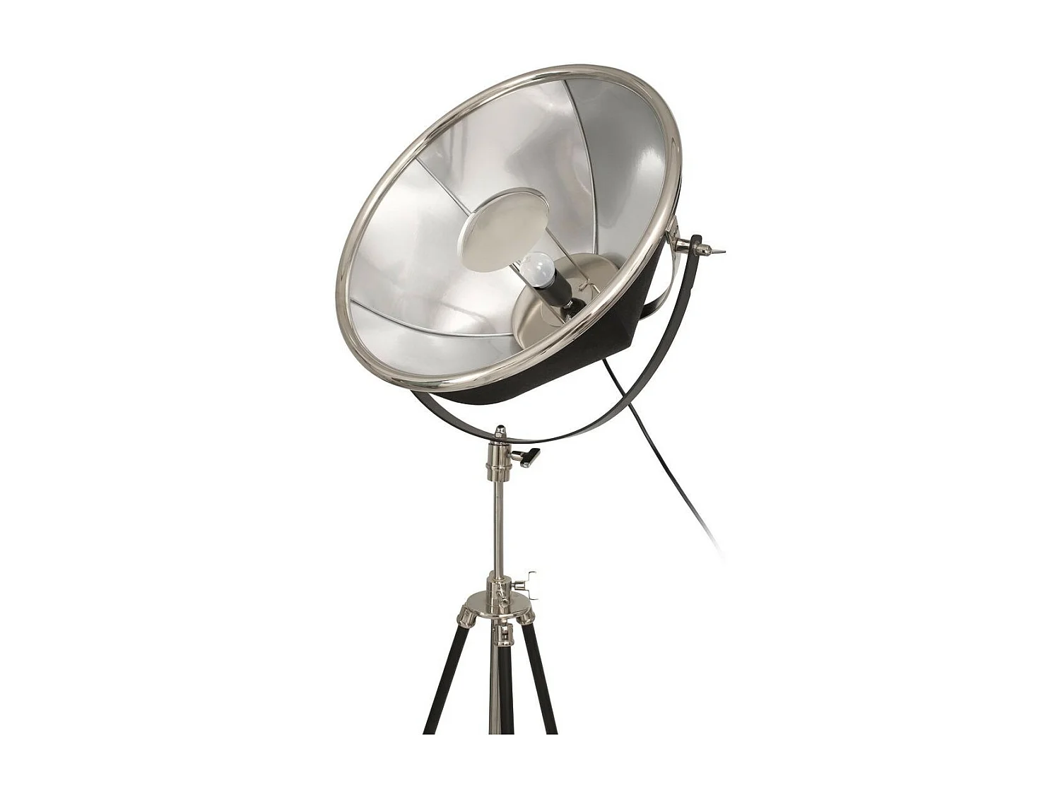 Lampadaire Design Vintage "Bowie" 157cm Noir & Argent