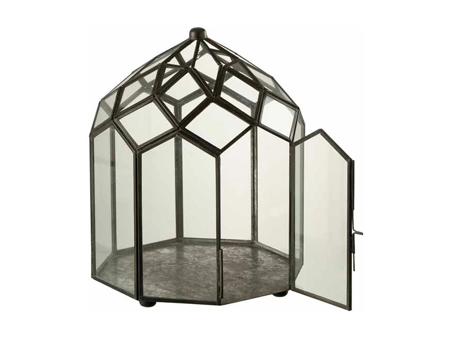 Terrarium en Verre Vintage "Brisla" 30cm Noir