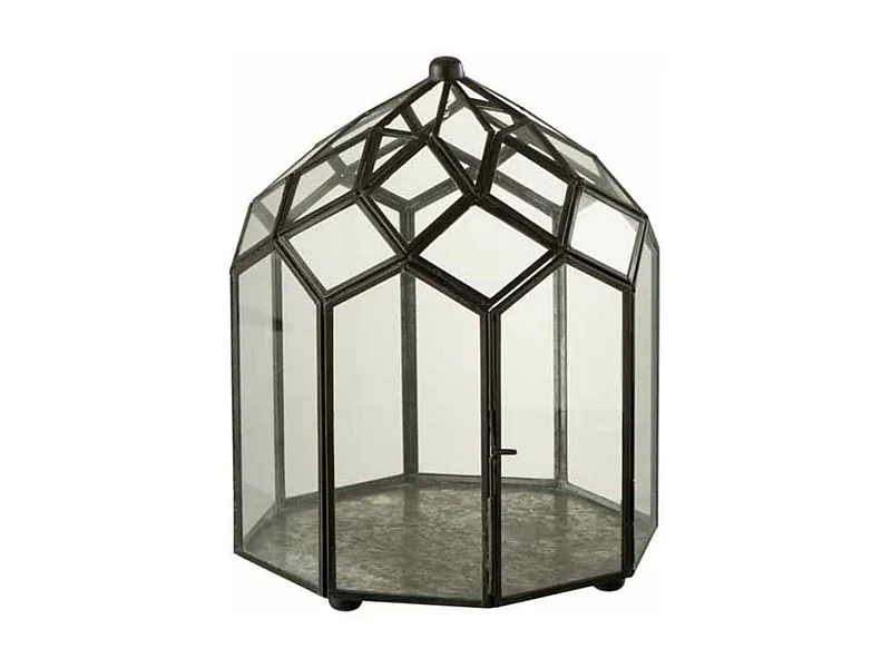 Terrarium en Verre Vintage "Brisla" 30cm Noir
