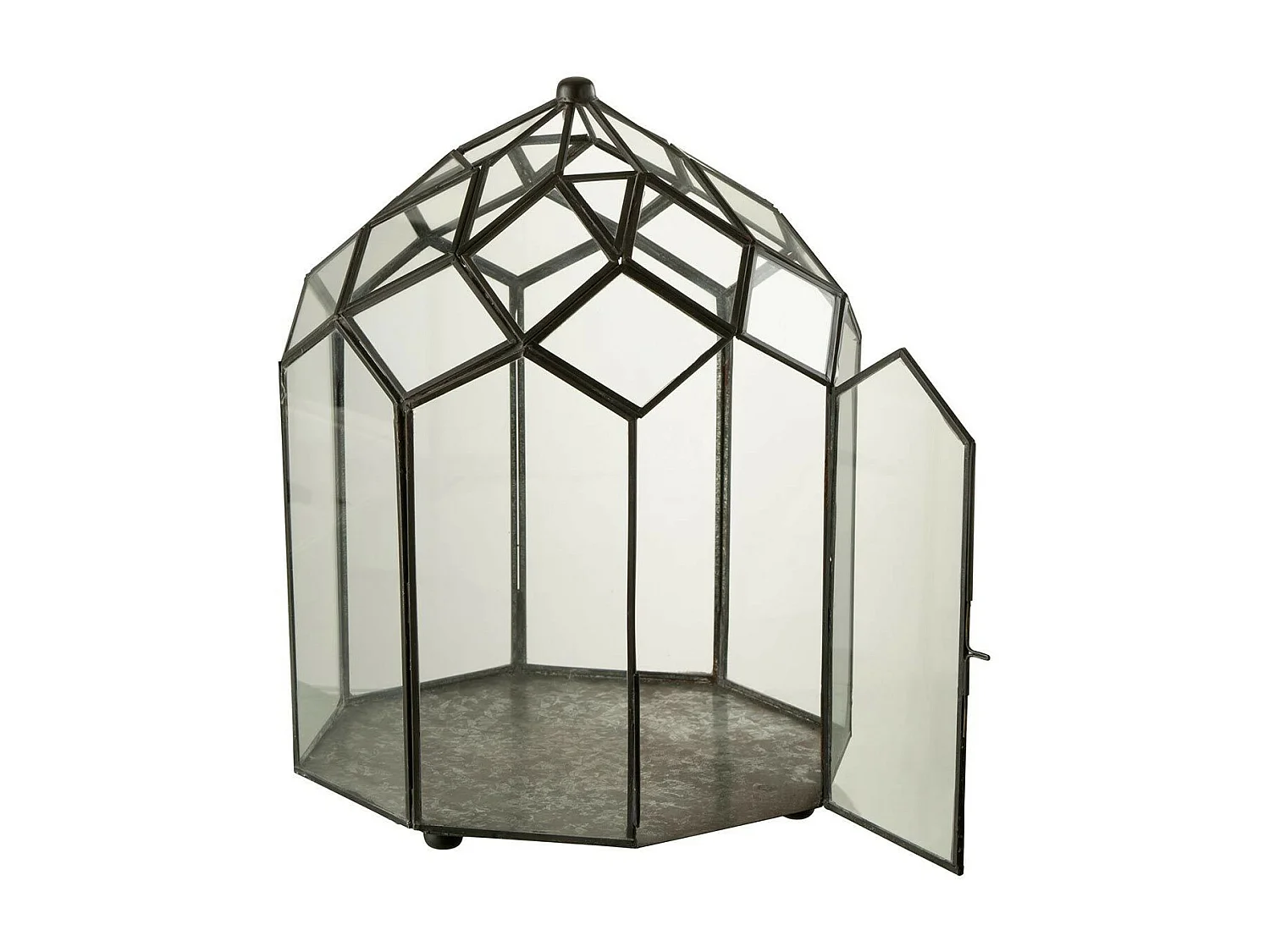 Terrarium en Verre Vintage "Brisla" 38cm Noir