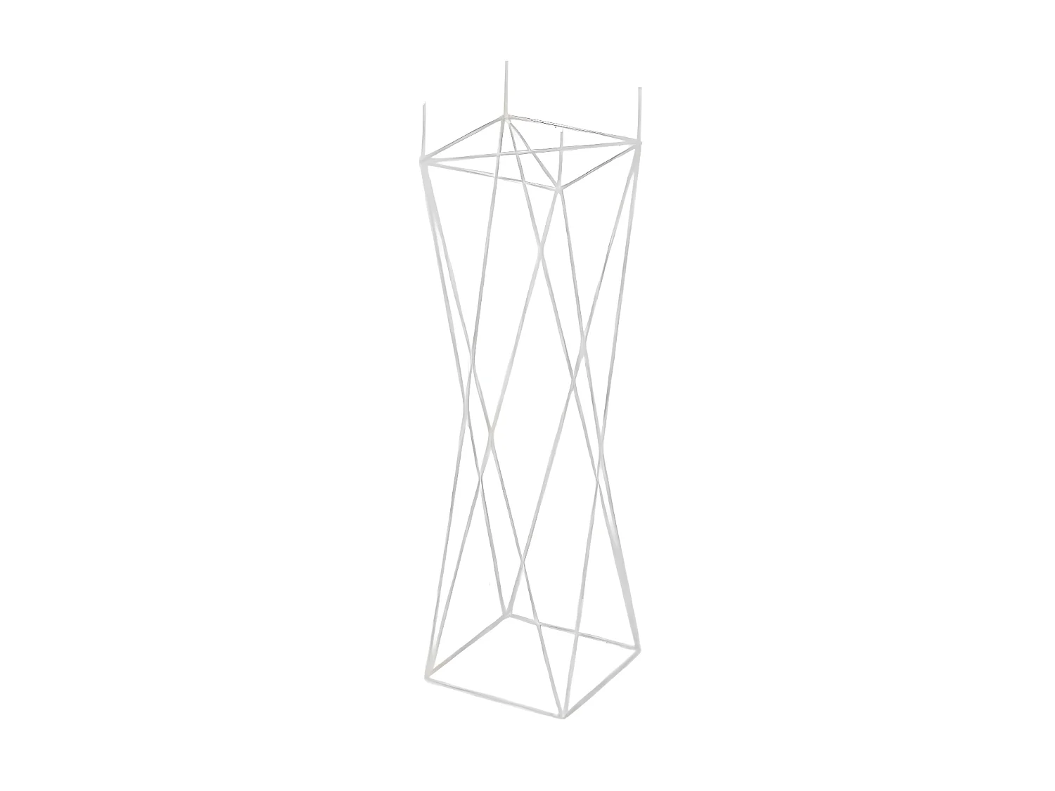 Cache-Pot en Métal "Support Croix" 55cm Blanc