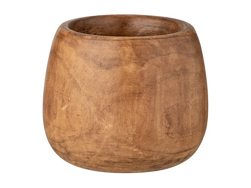 Bruine paulownia houten pot 22x22x27cm