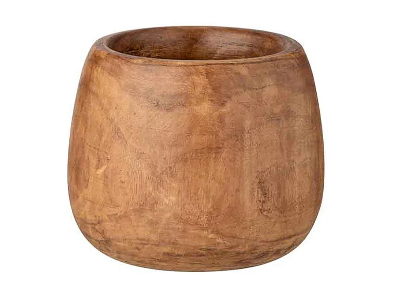 Bruine paulownia houten pot 22x22x27cm