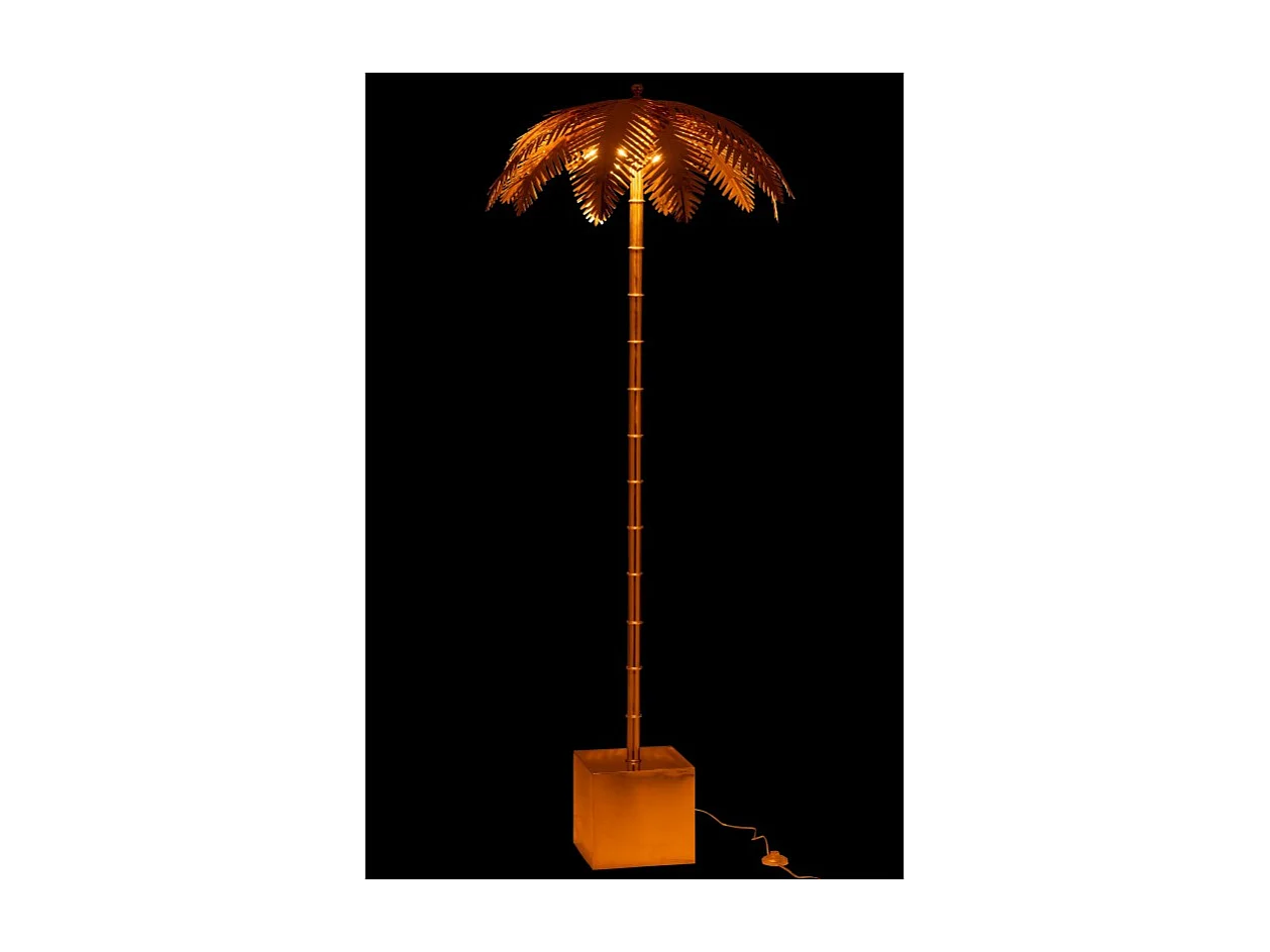 Lámpara de pie de metal dorado 77x77x133 cm