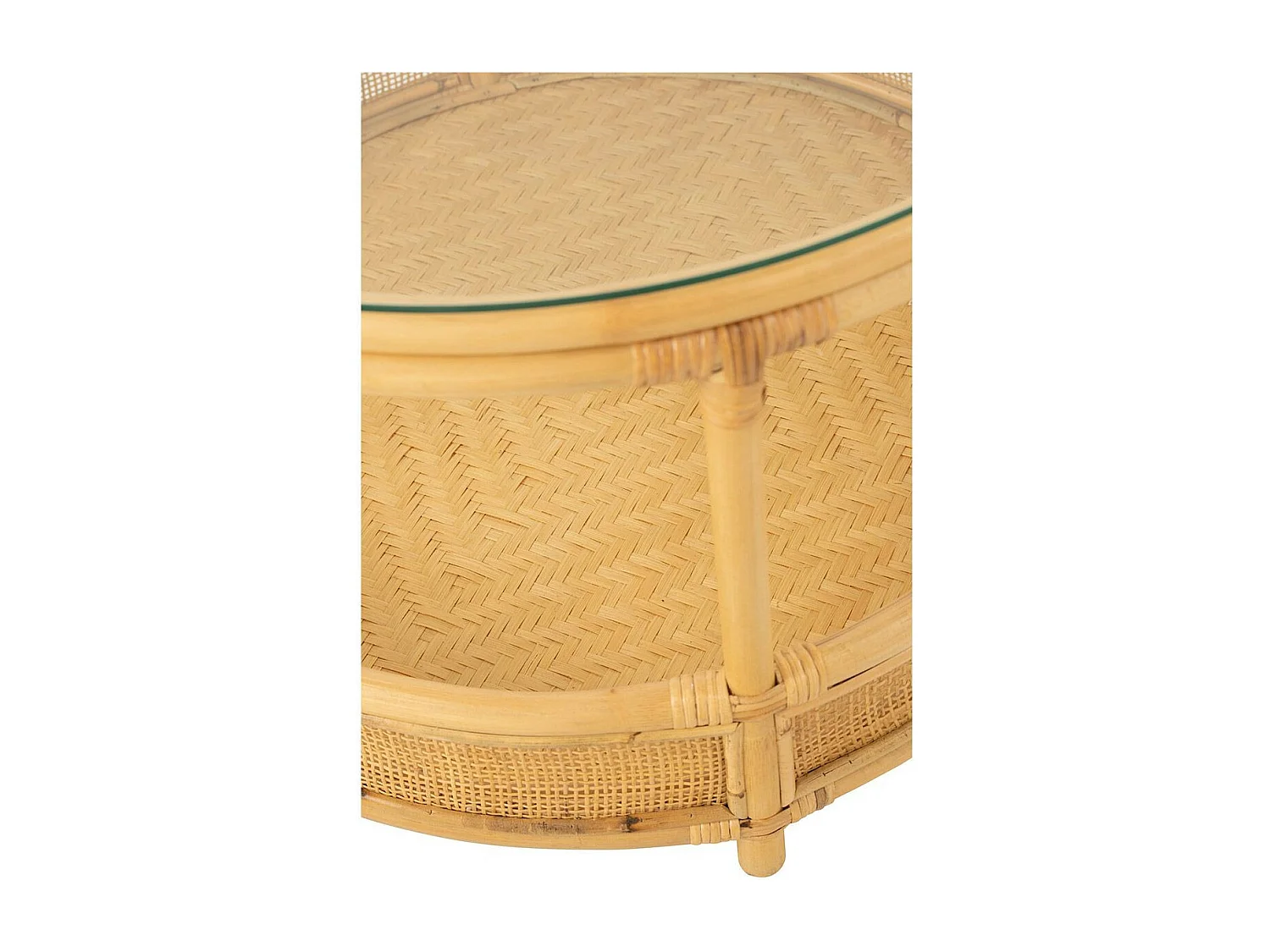 Table Basse en Rotin "Jovelyne" 70cm Naturel