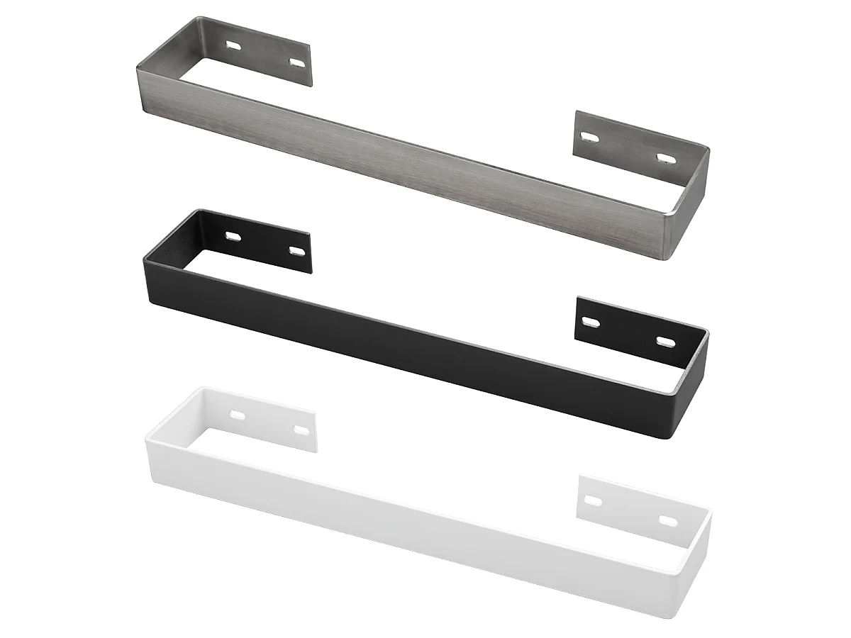 Radiateur sèche-serviettes électrique PIERRE NATURELLE Roche de mer   1200W - 50x200 cm avec 2 barres finition acier inox brossé